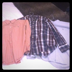2 Ralph Lauren polo shirts and a nautical shirt.